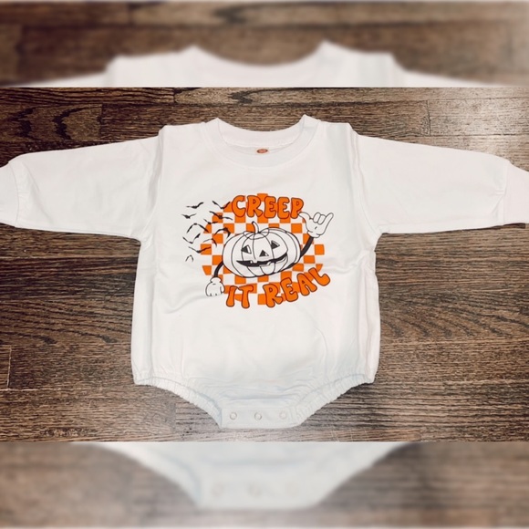 π Halloween Sweatshirt romper- βCreep it Realβ π - Picture 3 of 3